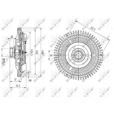 Koppeling, radiatorventilator NRF 49581