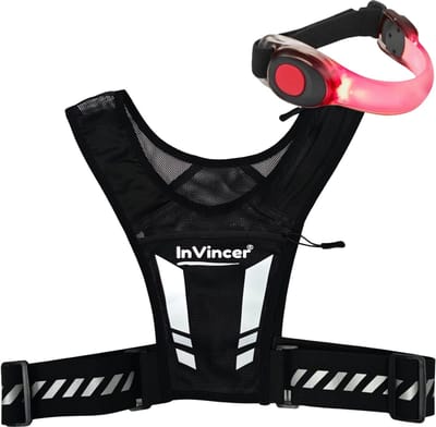 InVincer® Trailrun - Trailrunvest + Ledarmband Rood - Reflecterend Hardloopvest met Telefoonhouder - Rugpocket - Running vest - Trail