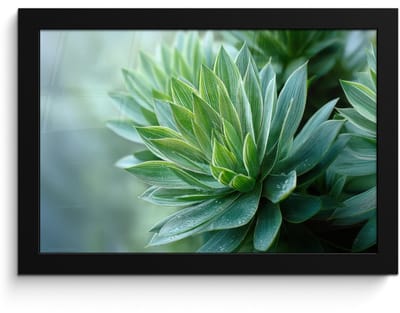 Poster in lijst - Fotolijst 30x20 cm - Posters - Blad - Plant - Groen - Textuur - Posterlijst zwart - Decoratie - Wanddecoratie woonkamer - Muurdecoratie slaapkamer