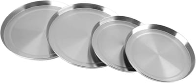 Cosensi - Fornuisbranderafdekking - Keukenaccessoire - Extra werkruimte - Zilver - Set van 4 stuks - Geschikt voor elektrische kookplaten - Roestvr...