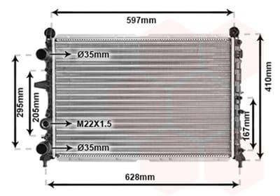 Van Wezel - RADIATOR VOOR FIAT TEMPRA 1990-1996 RA593531VWAN
