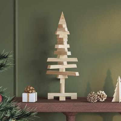 vidaXL - Kerstdecoratie - kerstboom - 60 - cm - massief - grenenhout