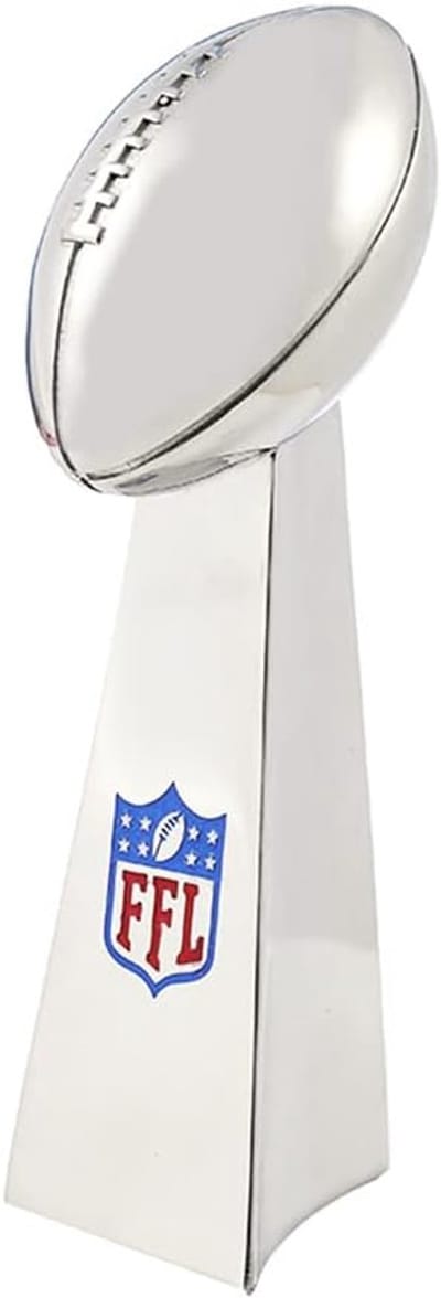 Grote Fantasy Football Beker - 10 cm Roestvrij Stalen Trofee voor Kampioenen
