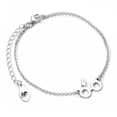 The Carat Shop Harry Potter Zilveren Bril en Bliksemschicht Bedelarmband