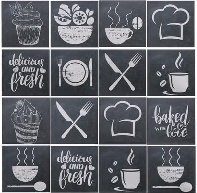 Dailygoods- Tegelstickers Waterdicht - 24 Stuks - Antieke PVC - Decoratieve Muurstickers - Keuken/Badkamer - 20 x 20 cm