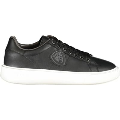 Blauwe Casual Leren Sneakers