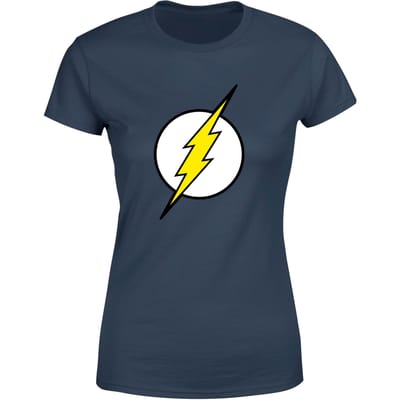 Justice League Flash Logo Women's T-Shirt - Navy - XS