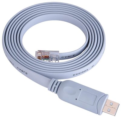 USB2.0 naar RJ45 vlakke kabel, CAT5 seriële consolekabel voor routers en switches, ideaal voor netwerken en internetverbindingen