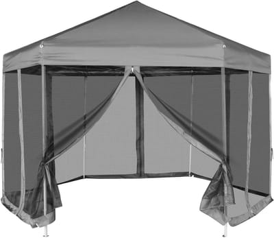 Feesttent - Partytent Tuinpaviljoen - Feestelijke Bijeenkomsten - Waterbestendig Dak - 36 x 31 meter - Grijs Zwart