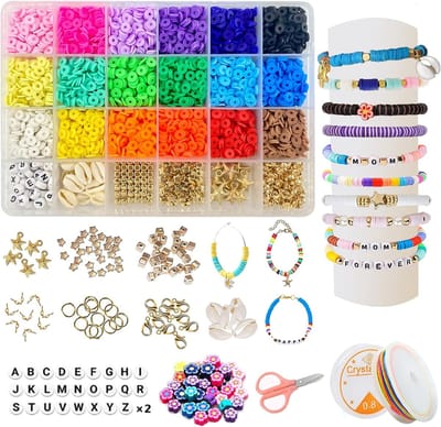 Famanu - Heishi kralen set 5000 stuks – Kleurrijke kralen voor sieraden – Voor armbanden en ringen