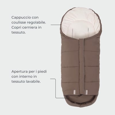Universele voetenzak voor autostoelen en kinderwagens - perfect voor baby's van 0 tot 6 maanden | Fluwelen stof en comfort tot -5 °C