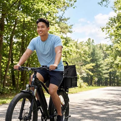 Fiets Achtermand - Fietsmand Fietstas - Woon-werkverkeer Buitenshuis - Antiroestdrager - 344 cm - Zwart
