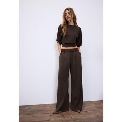 Stradivarius Nette broek met zachte touch  Bruin 32