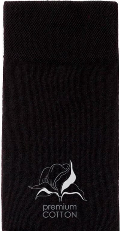 Herensokken PREMIUM (finest) katoen, 2-PAAR geschenkset, zwart, maat 40-41.