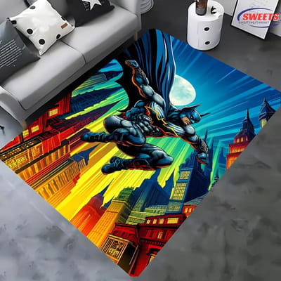 NR.5 DC Batman Thema Tapijt Nieuwe Release!Antislip Geluidsisolatie, Kleed voor Woonkamer Kinderkamer Kantoorruimtes, Duurzame Mat 40x60cm (16x24in)