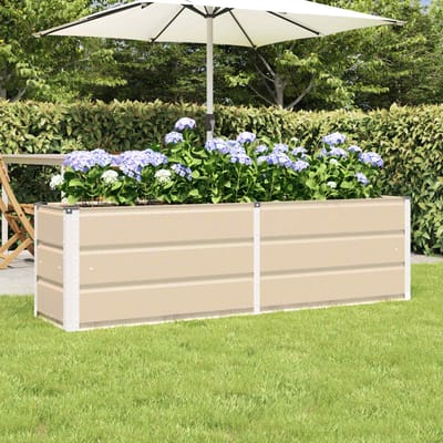 vidaXL - Plantenbak - Ivoor - 160 - x - 40 - x - 45 - cm - Staal