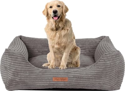 Dog's Lifestyle Hondenmand Ribbed Deluxe Antraciet XXL 120cm (ook in M,L & XL) Wasbare hoes / Orthopedisch