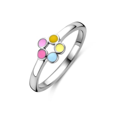 Gerhodineerd Zilver Ring Bloem 1338577