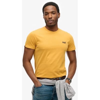 Superdry Organic Cotton Essential Logo T-shirt Brown Grootte: M