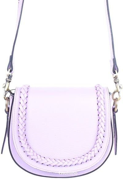 Giuliano lederen schoudertas Belle - Dames - Made in Italy - Lila