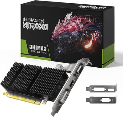 Grafische Kaart - Videokaart PC - Kantoorwerk - Passieve Koeling - 2 GB DDR3 - Zwart