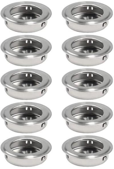 10 stuks ronde handgrepen voor inbouw, verzonken handgreep, onzichtbaar, schuifdeurgrepen, ronde schuifdeurgrepen voor meubels, kast, huisdeur, decoratie