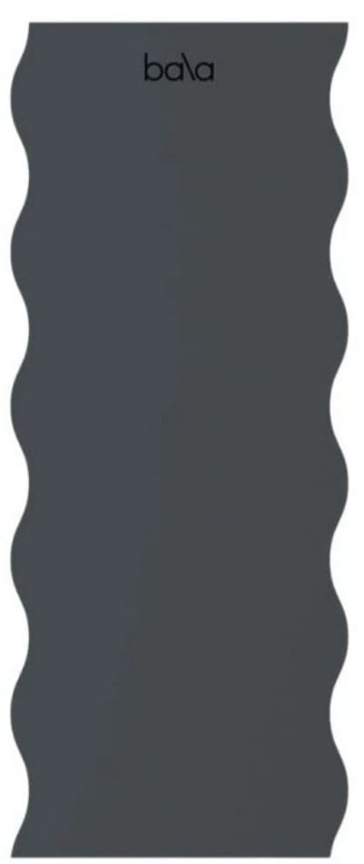 Bala The Wavy 5mm – Pilates Mat & Yogamat – Yoga, Pilates, Aerobics en Revalidatie Mat 5 mm Dik – Voor Krachttraining, Pilates, Yoga & Sport – Geschikt voor Fitness & Sporten – Charcoal Grijs