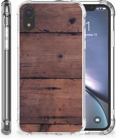 Back Cover voor Apple iPhone Xr Stevig Telefoonhoesje Old Wood
