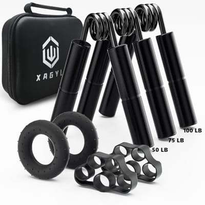 Hand Grip Trainer Set voor Grip en Onderarm Training, Instelbare Weerstand, Verbeter je Gripkracht en Handspieren