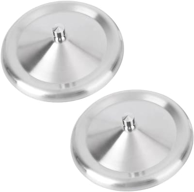 ByShane - Roestvrijstalen bekerdeksels voor glazen bekers - Set van 2 - Metalen deksels voor koffie, bier of wijn - Stofdicht - Diameter 10 cm