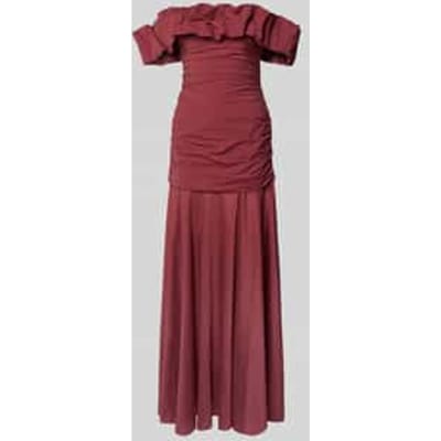 Maxi-jurk in off-shoulder-look met draperieën