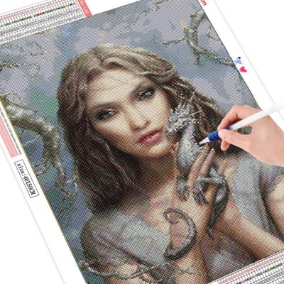 Diamant schilderij 5D schoonheid diamant borduurwerk verkoop diamant mozaïek kruissteek volledige ronde afbeelding 20X30 black
