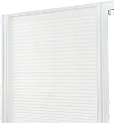 Zelfklevende Plissé Gordijnen - Vlies Vouwgordijn Raambekleding - Privacy Creëren - Snelle Zelfklevende Installatie - 60 x 150 cm - Wit