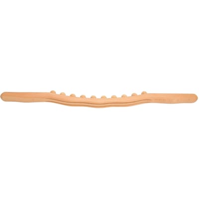 Bâton de grattage en bois Poignée vague Bâton de massage à rouleaux Poli à la main Bâton de massage Gua Sha