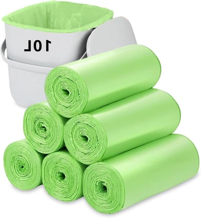 Dailygoods - Flintronic 120 stuks biologische vuilniszakken, 45 x 50 cm, bio-afvalzakken, voor voedselafval, huis, tuin, keuken, kantoor (groen)