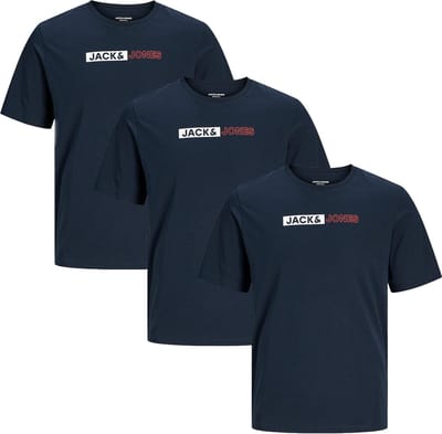 Jack & Jones Heren t-shirt 3 pack Corp