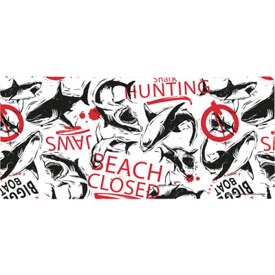 Jaws Beach Closed Gaming Mouse Mat - Large