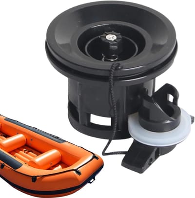 Opblaasbare Boot Ventielen - Vervangingsplug Kajak - Waterpret Garanderen - Luchtdicht Ontwerp - 11.2 x 7.7 x 7.7 cm - Zwart