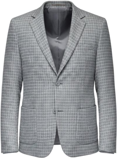 OMBRE Blazer - Regular Fit - Lange Mouw - Knopen Grijs S