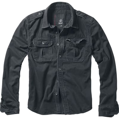 Brandit Longsleeve - Vintage Shirt - S tot 7XL - voor Mannen - zwart