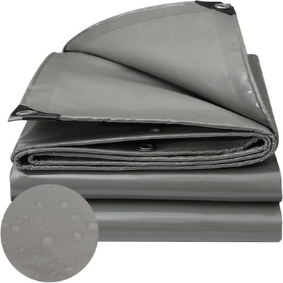 Afdekzeil Grijs - Beschermzeil Zeildoek - Buiten Beschermen - Scheurvast UV-bestendig - 1.5 x 1.5 m - Grijs