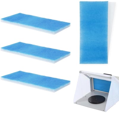 Dailygoods- Filtermatten 4 stuks - Dubbellaags Luchtfiltermateriaal - Herbruikbaar - Geschikt voor Spuitcabines - 40,4 x 18,4 x 2 cm - Vangt Effectief Verf Op - Luchtfilter