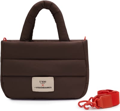 Unio Hamburg x Les Visionnaires handtas schoudertas Puffy Unio Cortina Chocolate donkerbruin