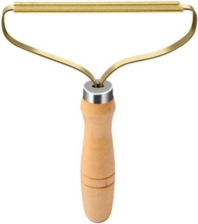 Pluizenverwijderaar - Ontpluizer - Stoffen Opfrissen - Verwijdert Pluisjes - Handmatig - Bruin/Zilver