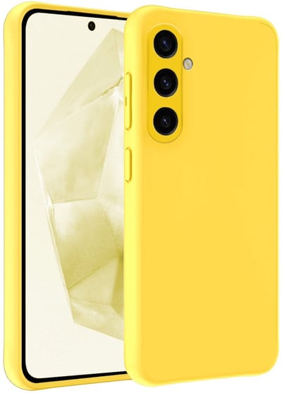 Hoesje - Geschikt voor Samsung Galaxy A36 - Sterk & Shockproof - Hoes Cover - Siliconen Case - Telefoonhoesjes - Geel