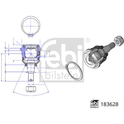 Draagarmverbinding / draagarmpen FEBI BILSTEIN 183628