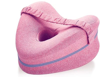 Memory Foam Leg Lift Pillow - Unisex - Geschikt voor zijslapers - Verlicht ischias, beenpijn - Geschikt voor zwangere vrouwen - Memory Foam Materiaal - 24*22*13cm-Roze