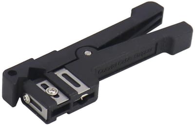 Dailygoods- Glasvezelkabelstrip-gereedschapsset Professioneel - Instelbare Stripdiepte - Horizontale Kabelstripper - Geschikt voor 4,8-7,9 mm - Drie Rechte Randen - Veilig en Nauwkeurig Strippen