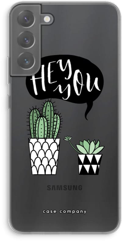 Case Company® - Hoesje geschikt voor Samsung Galaxy S22 Plus hoesje - Hey you cactus - Soft Cover Telefoonhoesje - Bescherming aan alle Kanten en Schermrand