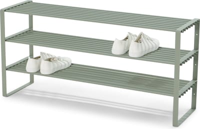 Spinder Design schoenenrek Rex SR 2 - 100 Cm - Dusty Green - 16 paar schoenen - Staal